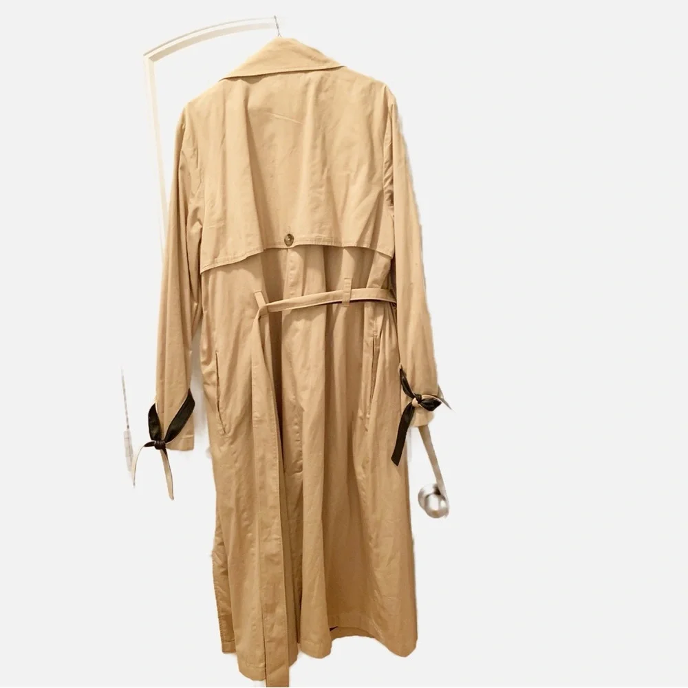Signed Blake x The Drop Beige Trench Coat with Faux Leather Accents - Picture 4 of 4